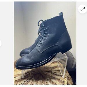 karl lagerfeld Paris Men’s Black Leather Boots Size US 10.5 LUXURY